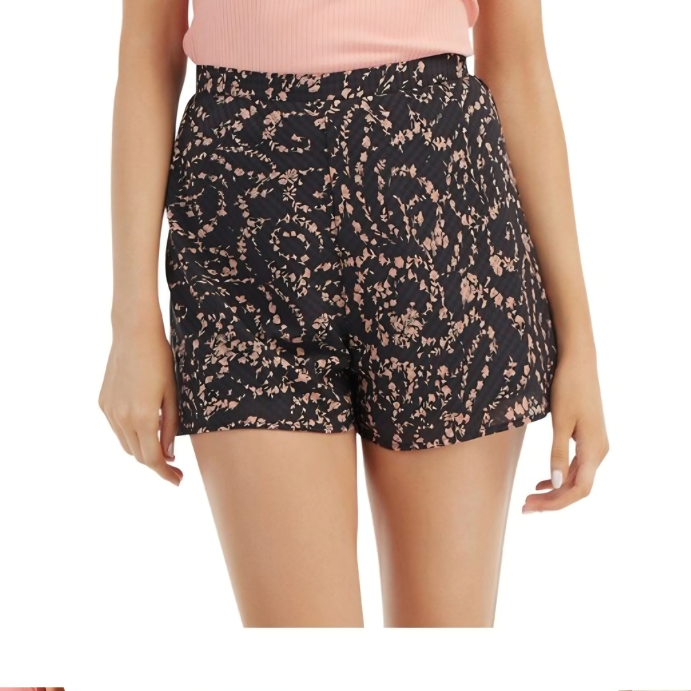 THE FIFTH‎ LABEL Flowy Printed Shorts Black & Blush Boho Style M - Picture 4 of 10